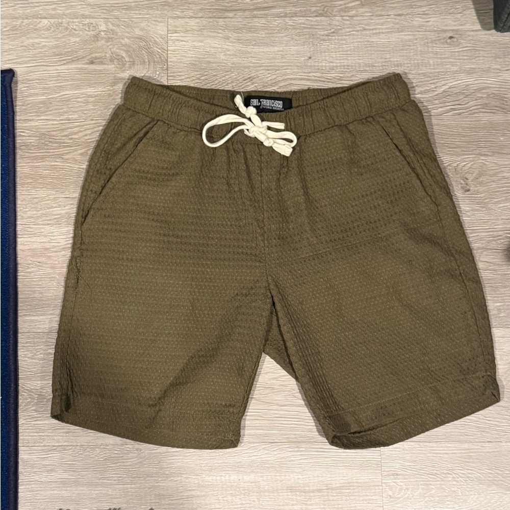 San Francisco Work Shirts Olive Green Shorts Size L